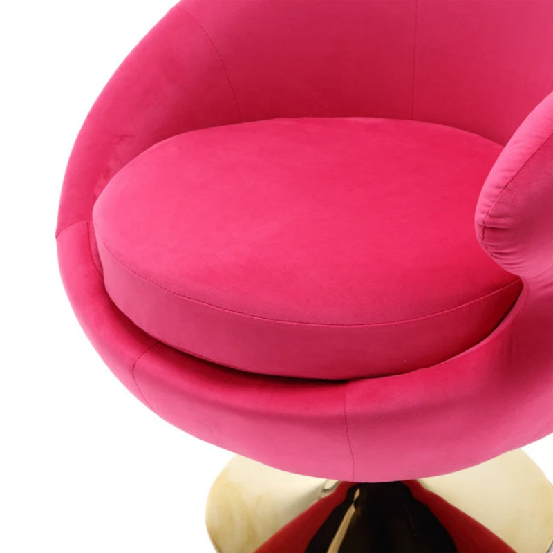 360 Degree Swivel Cuddle Barrel Accent Chairs, Round Armchairs with Wide Upholstered, Fluffy Fabric Chair for Living Room, Bedroom, Office, Waiting Rooms-海智集-Default-