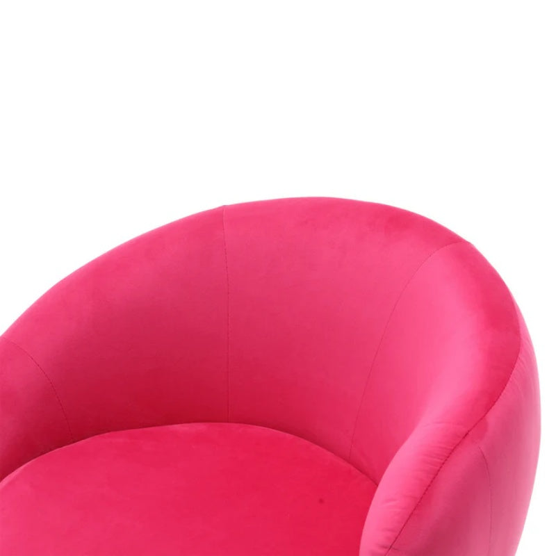 360 Degree Swivel Cuddle Barrel Accent Chairs, Round Armchairs with Wide Upholstered, Fluffy Fabric Chair for Living Room, Bedroom, Office, Waiting Rooms-海智集-Default-