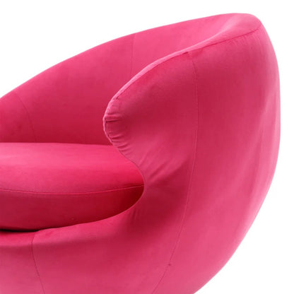 360 Degree Swivel Cuddle Barrel Accent Chairs, Round Armchairs with Wide Upholstered, Fluffy Fabric Chair for Living Room, Bedroom, Office, Waiting Rooms-海智集-Default-