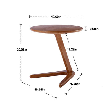 Accent Chairs Set of 2 with Side Table, Mid Century Modern Accent Chair, Wood and Fabric Armchairs Side Chair, Lounge Reading Comfy Arm Chair for Living Room, Bedroom, Office-海智集-Default-