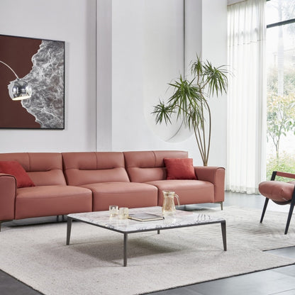 The genuine leather Italian sofa is light, luxurious and elegant, providing a soft and comfortable living room-海智集-