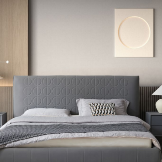 Luo LAN Series Italian Light Luxury Leather Bed 1921 # 225 * 206 * 1 1.5 (Single bed without bedside table-海智集-