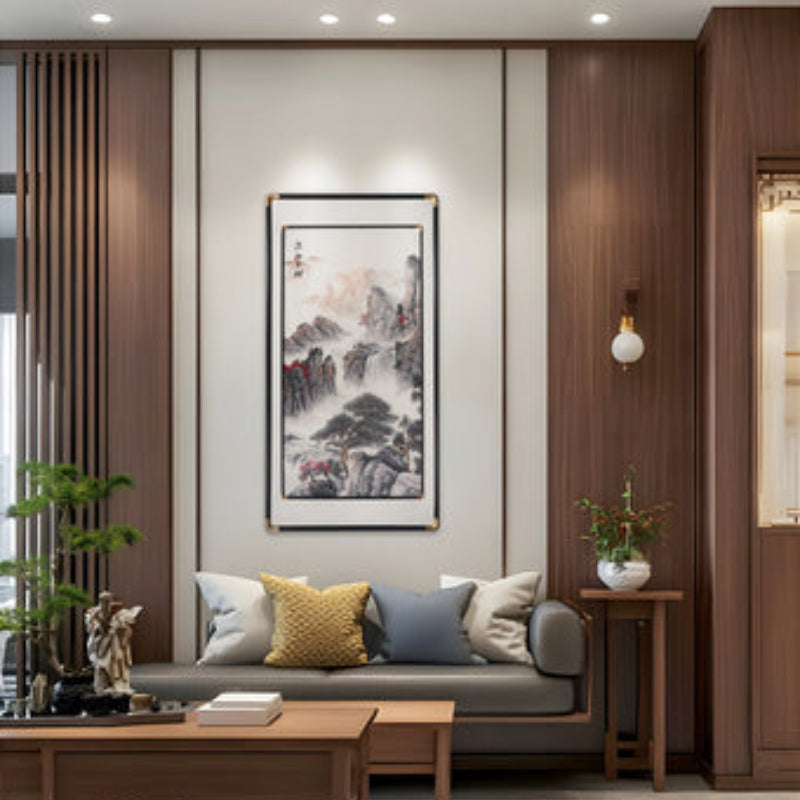 New Chinese Style Flower & Bird Painting - Silk Scroll Wall Art for Study Room/Teahouse-海智集-