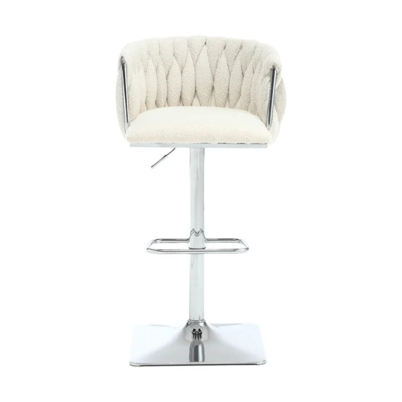 COOLMORE Vintage Bar Stools with Back and Footrest Counter Height Dining Chairs 2PC/SET-海智集-Default-