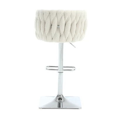COOLMORE Vintage Bar Stools with Back and Footrest Counter Height Dining Chairs 2PC/SET-海智集-Default-