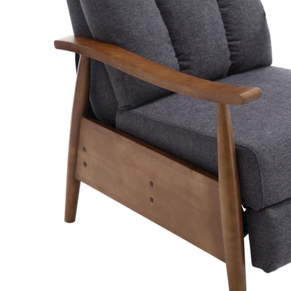 COOLMORE Wood Frame Armchair, Modern Accent Chair Lounge Chair for Living Room-海智集-Default-
