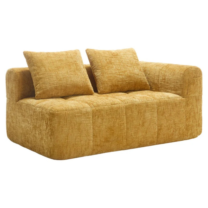 UNITED WE WIN Chenille Loveseat Sofa,Minimalist Modular Couches Sleeper for Living Room Bedroom Apartment Lounge-海智集-Default-