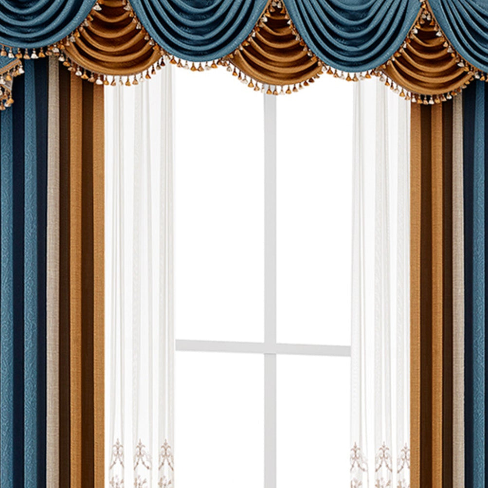 Court opera curtains: Utilizing high-precision weaving techniques, they feature three-dimensional relief patterns-海智集-