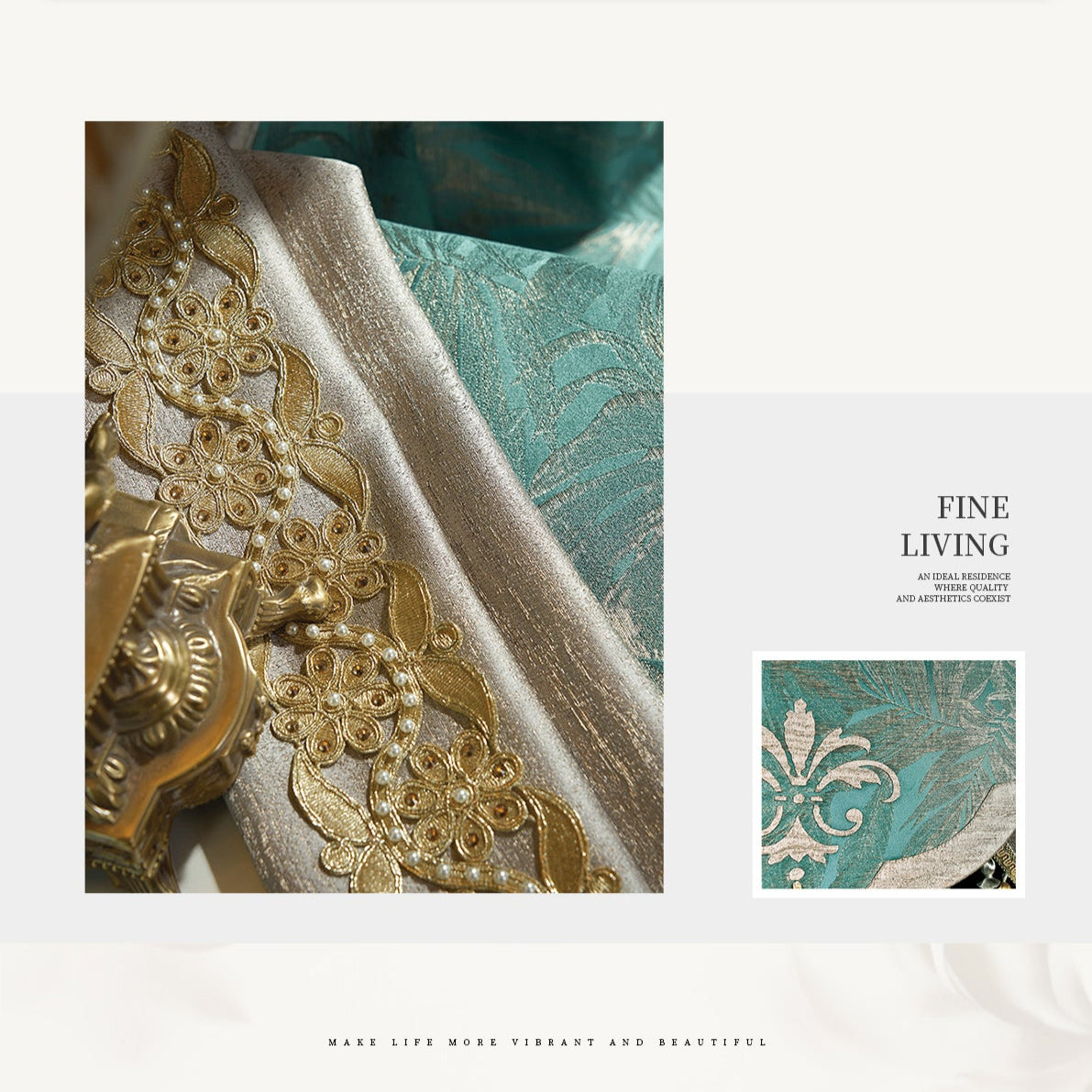 Green and Fragrant Curtains: High-precision yarn-dyed jacquard craftsmanship-海智集-