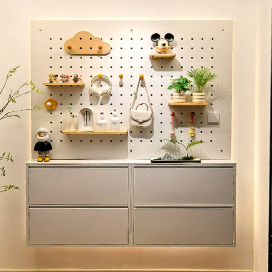 High-Quality Wooden Plastic Pegboard Accessories , Suitable for 15mm Holes, Heavy-Duty Hooks Up to 4kg Load Capacity-海智集-