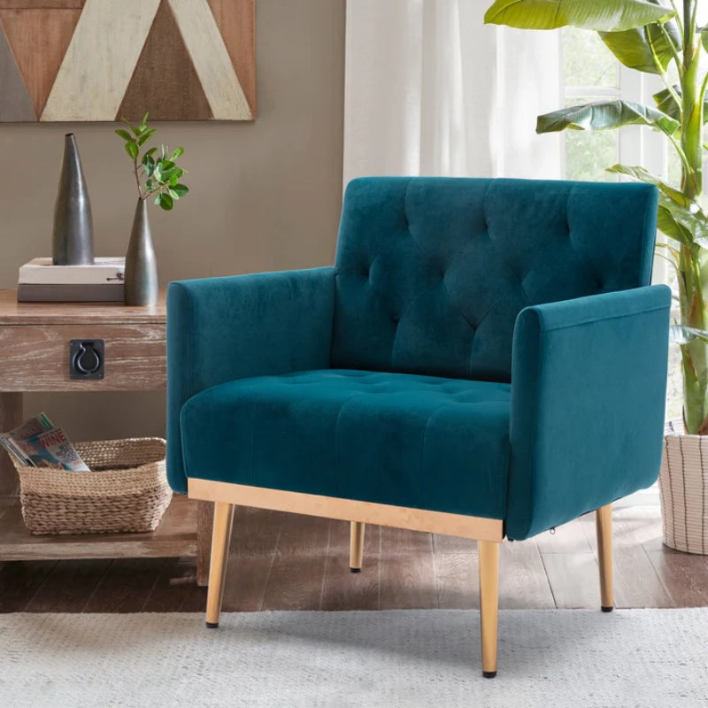 COOLMORE Accent Chair ,leisure single sofa with Rose Golden feet-海智集-Default-