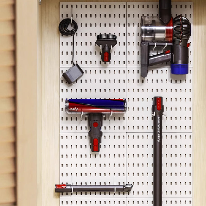 White Metal Multi-Function Rack - High-Quality Durable Aluminum Pegboard Accessories, Strong and Versatile Storage Solution-海智集-