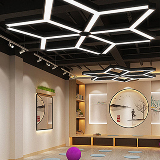 UP/DOWN Linear Built-In Light, 36W Ultra Bright LED Panel Light (11W Up/25W Down) 1200x50x75mm, Versatile Modern Lighting Solution for Any Space, Linkable Design for Custom Length and Shape-海智集-