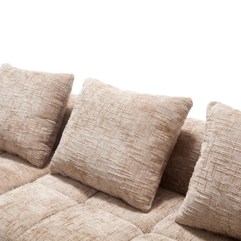 UNITED WE WIN 98.42-inch modular sectional sofa, modern modular L-shaped sofa with chaise longue, equipped with small side pockets and free of compression during installation.-海智集-Default-