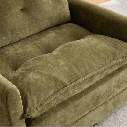 UNITED WE WIN Swivel Barrel Chair - Mid Century Modern Chair, Thick Padded Arm Chair with Solid Metal Base, Comfortable Single Sofa Chair, Swivel Accent Chair for Living Room Bedroom-海智集-Default-