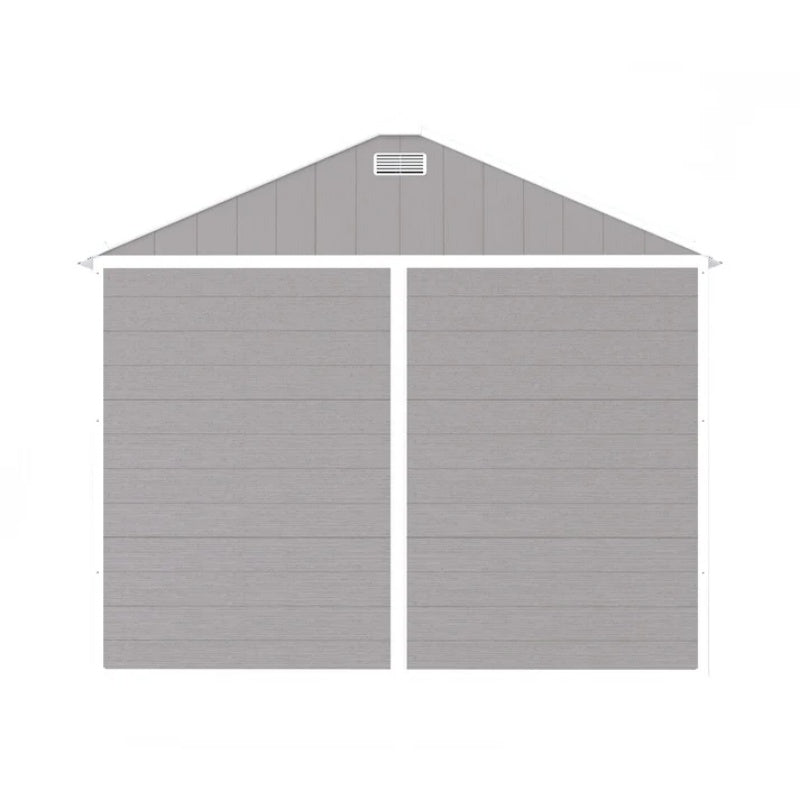 Campcraft 8*10ft resin storage shed, high quality pp material, strong structure, waterproof, rust and UV proof, large storage space, 12mm thick pp board, HD window lighting-海智集-Default-