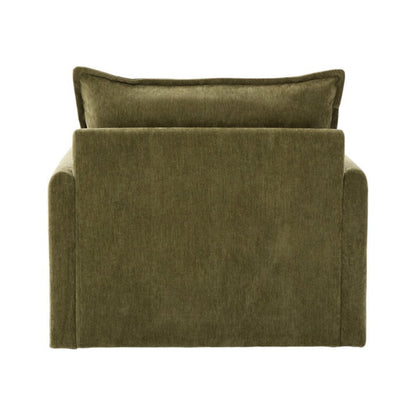 UNITED WE WIN Swivel Barrel Chair - Mid Century Modern Chair, Thick Padded Arm Chair with Solid Metal Base, Comfortable Single Sofa Chair, Swivel Accent Chair for Living Room Bedroom-海智集-Default-