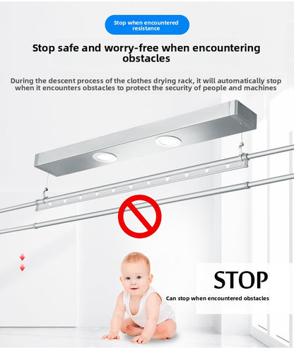 Generation Small Single Rod Intelligent Remote Control Electric Lifting Clothes Dryer Balcony Lifting Clothes Rack-海智集-