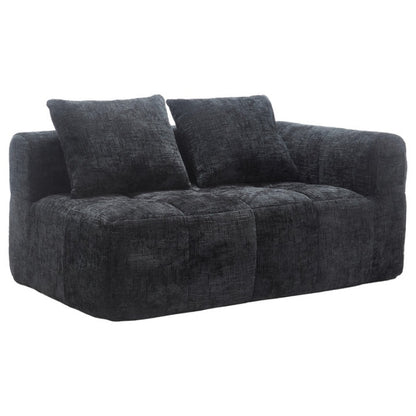 UNITED WE WIN Chenille Loveseat Sofa,Minimalist Modular Couches Sleeper for Living Room Bedroom Apartment Lounge-海智集-Default-