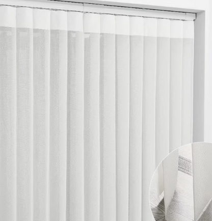 Dreamy curtains, vertical gauze curtains, electric vertical blinds, living room balcony bay window partitions, eco-friendly blackout curtains-海智集-
