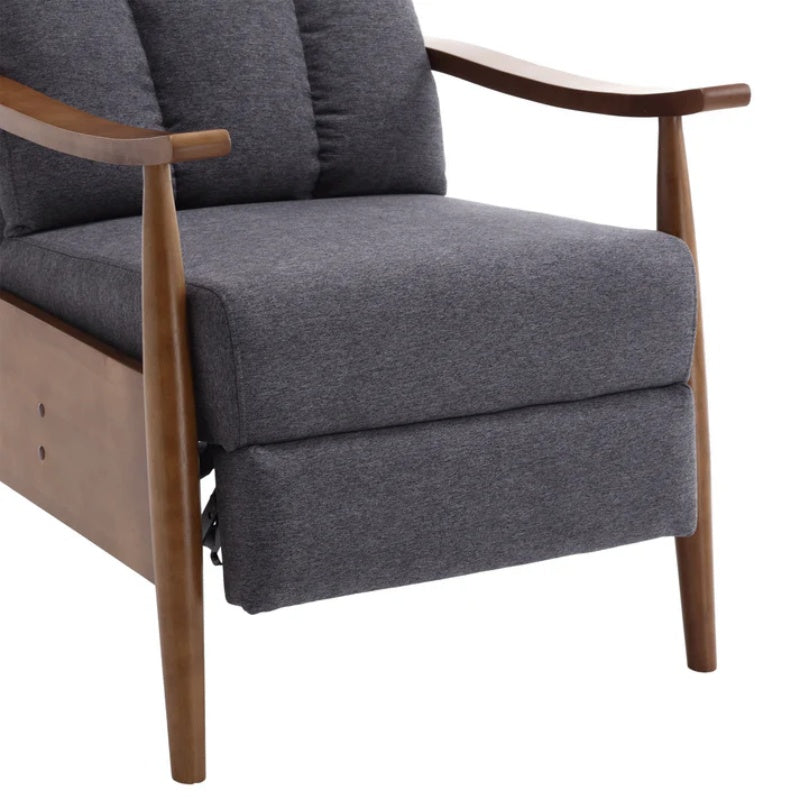 COOLMORE Wood Frame Armchair, Modern Accent Chair Lounge Chair for Living Room-海智集-Default-