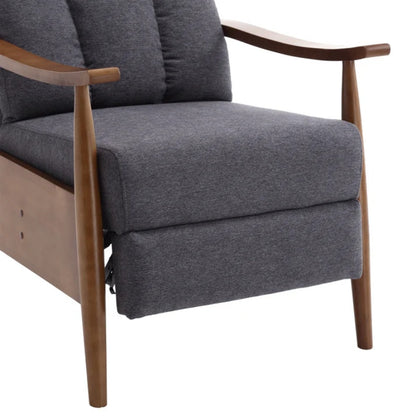 COOLMORE Wood Frame Armchair, Modern Accent Chair Lounge Chair for Living Room-海智集-Default-