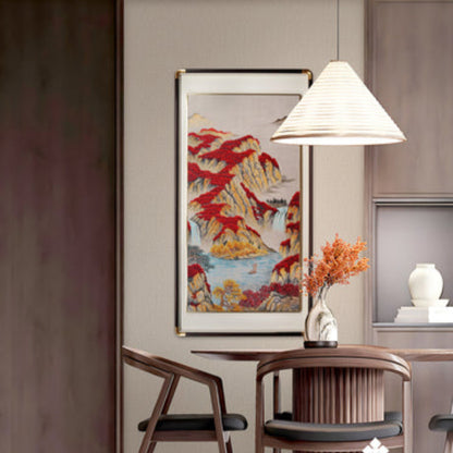 New Chinese Style Flower & Bird Painting - Silk Scroll Wall Art for Study Room/Teahouse-海智集-