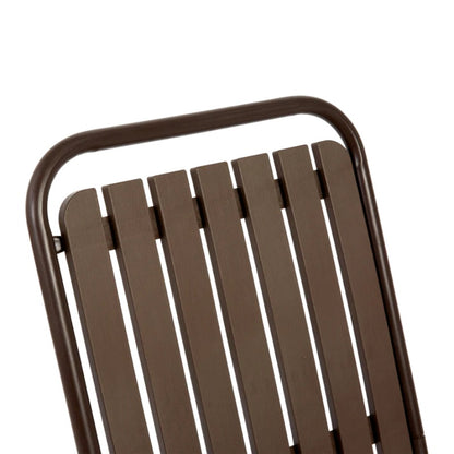 7 Pieces Patio Dining Set, Plastic chair and steel table Outdoor Set, plastic Chairs and Table Set for Garden Patio, Brown-海智集-Default-