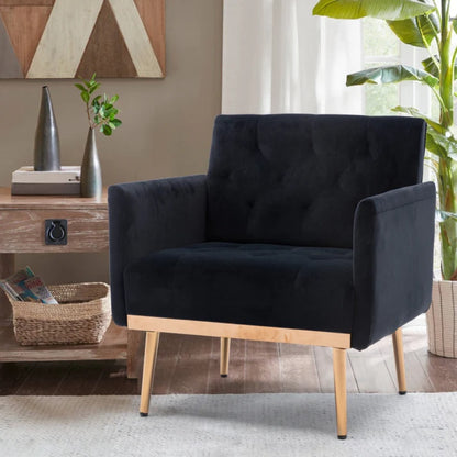 COOLMORE Accent Chair ,leisure single sofa with Rose Golden feet-海智集-Default-