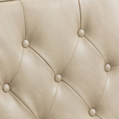 Modern Accent Chair Lounge Chair with Sturdy Wood Legs in Camel PU Leather for Living Room and Bedroom-海智集-Default-