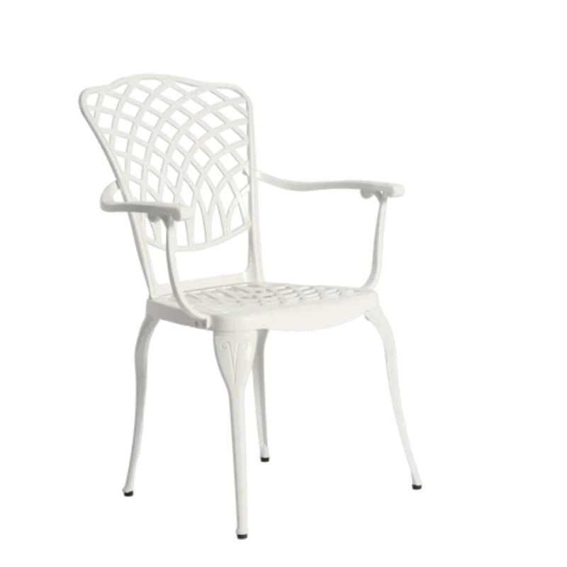 3 Piece Patio Bistro Set Cast Aluminum Bistro Table and Chairs Set of 2 with Umbrella Hole,All Weather Metal Bistro Table Set,Outdoor Patio Furniture Set for Garden White-海智集-Default-