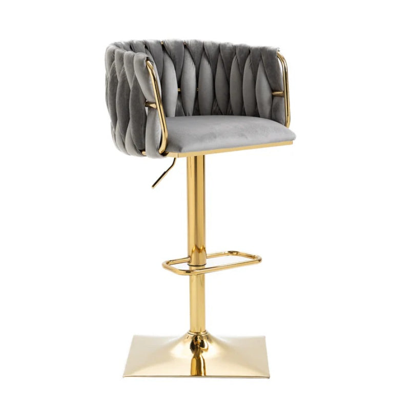 COOLMORE Vintage Bar Stools with Back and Footrest Counter Height Dining Chairs 1 PC/CNT-海智集-Default-