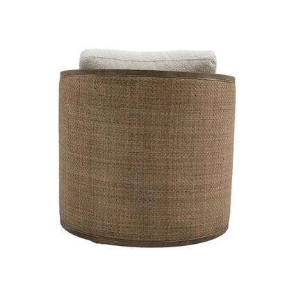 Beige Boucle Swivel Barrel Chair, Comfy Round Accent Sofa Chair with 360 Degree Swivel, Leisure Arm Chair for Living Room, Nursery, Hotel, Bedroom, Office, Lounge-海智集-Default-