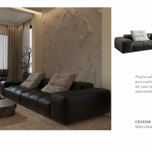 Italian Full-Grain Leather Sofa-海智集-