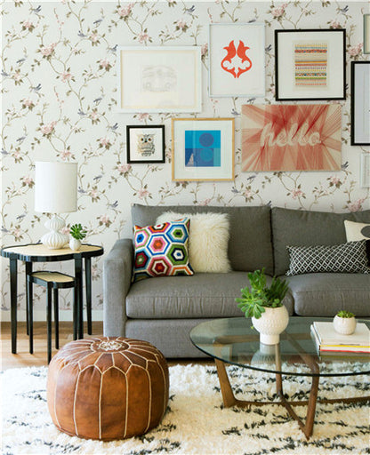 Spring Fragrance Wallpaper: Sketching an elegant picture of a European-style country bedroom-海智集-