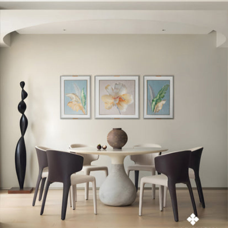 Modern Chinese Wall Art - Minimalist Ink Wash Painting with Black Frame, New Asian Style Home Decor-海智集-