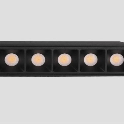 LED long strip spotlights for lighting, exposed strip grille lights in the corridor, minimalist anti-glare, no main lighting fixtures in the living room-海智集-