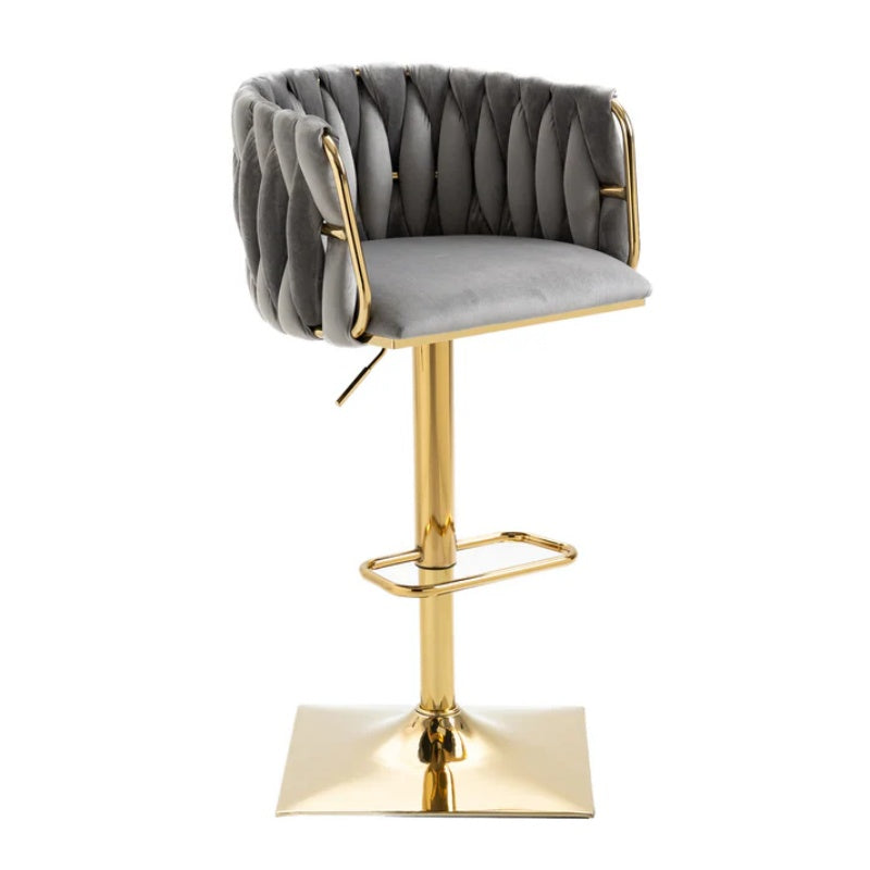 COOLMORE Vintage Bar Stools with Back and Footrest Counter Height Dining Chairs 1 PC/CNT-海智集-Default-