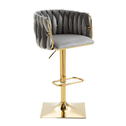 COOLMORE Vintage Bar Stools with Back and Footrest Counter Height Dining Chairs 1 PC/CNT-海智集-Default-
