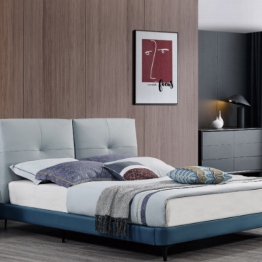 Luo LAN Series Italian Light Luxury Technology Bed B102 # 220 * 184 * 110 (Single bed without bedside table-海智集-