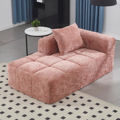 UNITED WE WIN Chenille Loveseat Sofa,Minimalist Modular Couches Sleeper for Living Room Bedroom Apartment Lounge-海智集-Default-