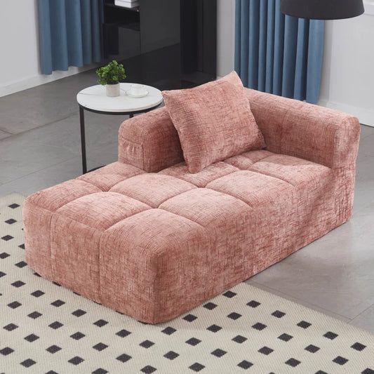 UNITED WE WIN Chenille Loveseat Sofa,Minimalist Modular Couches Sleeper for Living Room Bedroom Apartment Lounge-海智集-Default-