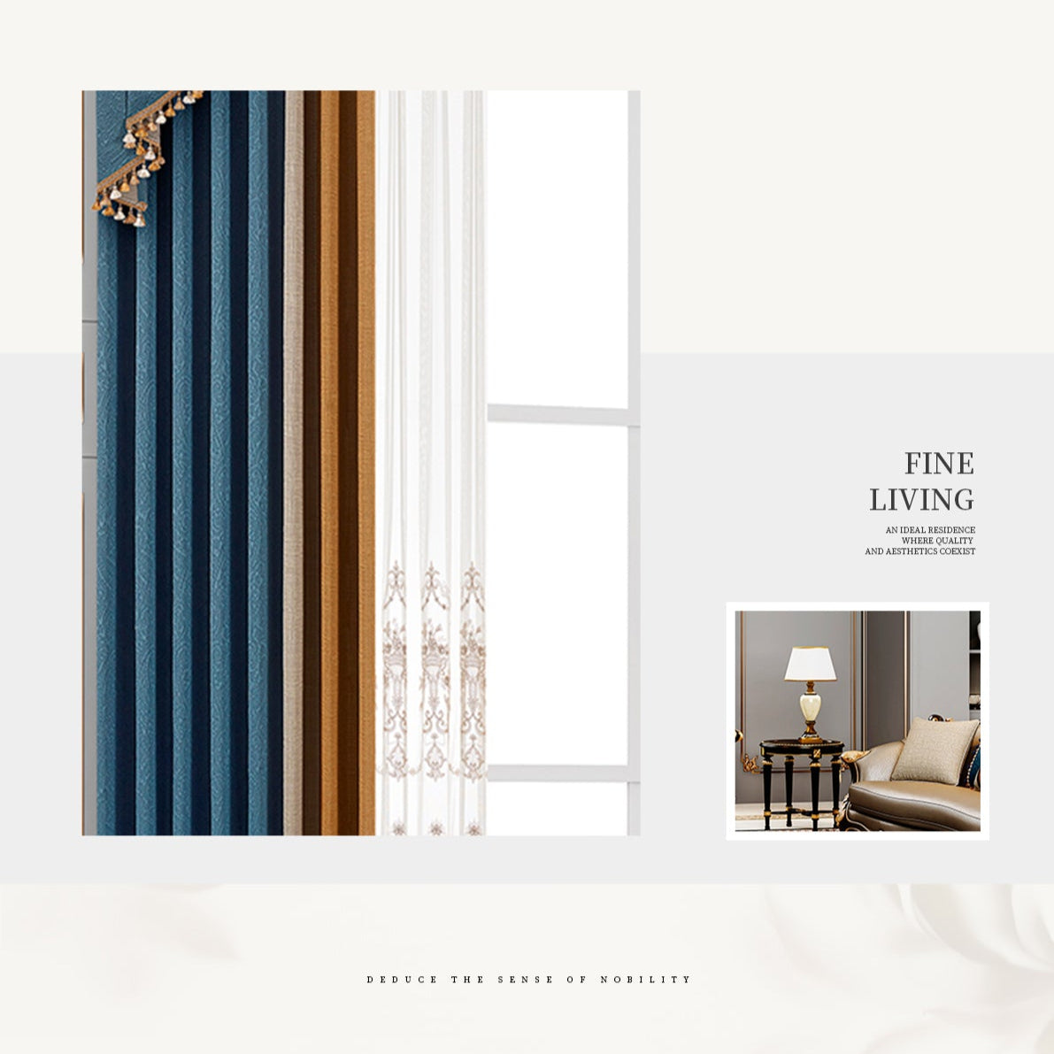 Court opera curtains: Utilizing high-precision weaving techniques, they feature three-dimensional relief patterns-海智集-