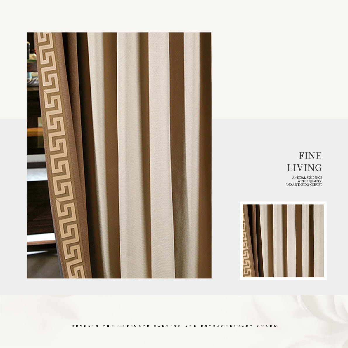 Feige Liudan curtains: The jacquard pattern easily enhances the style of traditional or modern decoration-海智集-