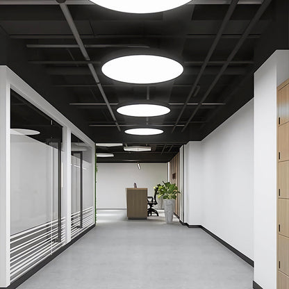 LED Edge-Lit Pendant Light - Ultra Bright 36W/40W/48W Round Hanging Light Fixture with 500mm Diameter, Monopoint Design, Aluminum Frame, Perfect for Indoor and Outdoor Use-海智集-