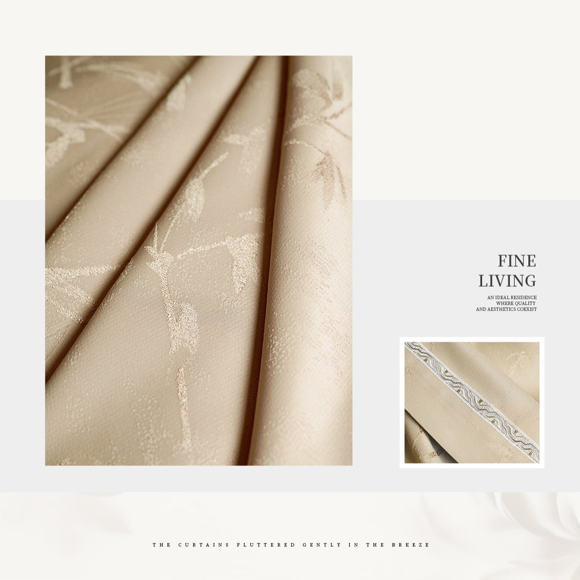 Zhu Yun Hua Shang curtains: Crisp and not prone to wrinkling, the hanging effect is more upscale-海智集-