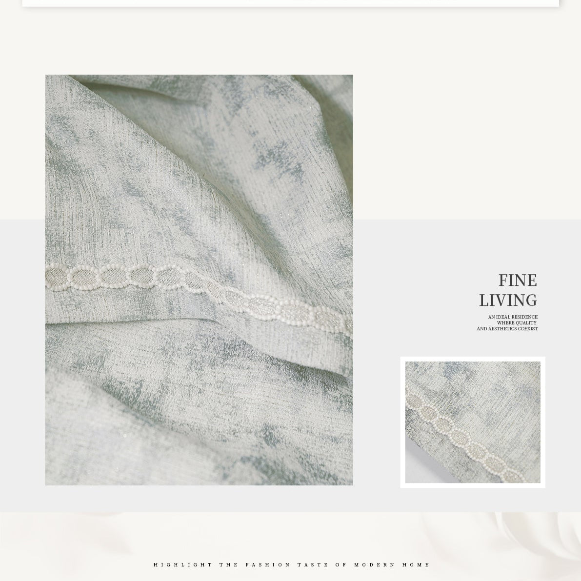 Jian 'ai Impression Curtains: The fabric is tight and wear-resistant, with a natural drape-海智集-