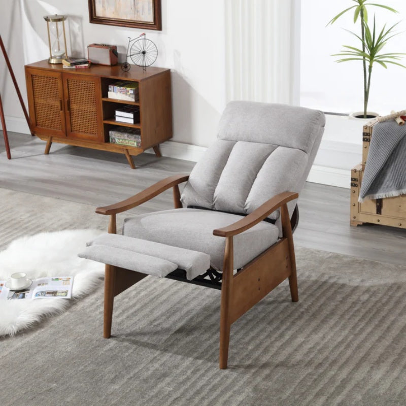 COOLMORE Wood Frame Armchair, Modern Accent Chair Lounge Chair for Living Room-海智集-Default-