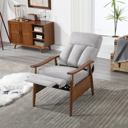 COOLMORE Wood Frame Armchair, Modern Accent Chair Lounge Chair for Living Room-海智集-Default-