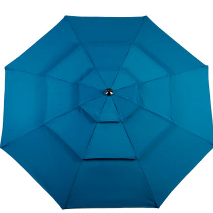 Aluminium 10ft 3 Tier Auto-tilt Umbrella ,Outdoor Patio Umbrella - Market Table Pool Deck Umbrella (Base Not Included) - ( Dark blue )-海智集-Default-